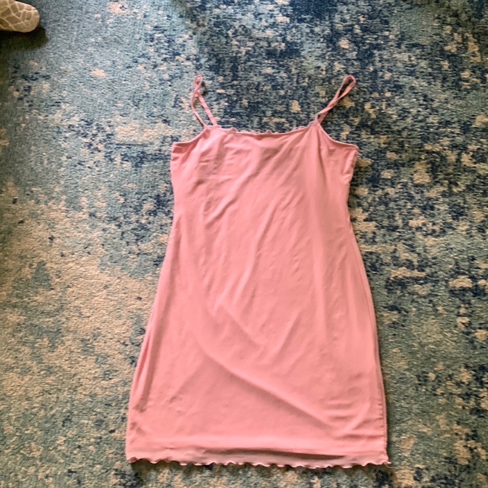 Medium pink frills dress